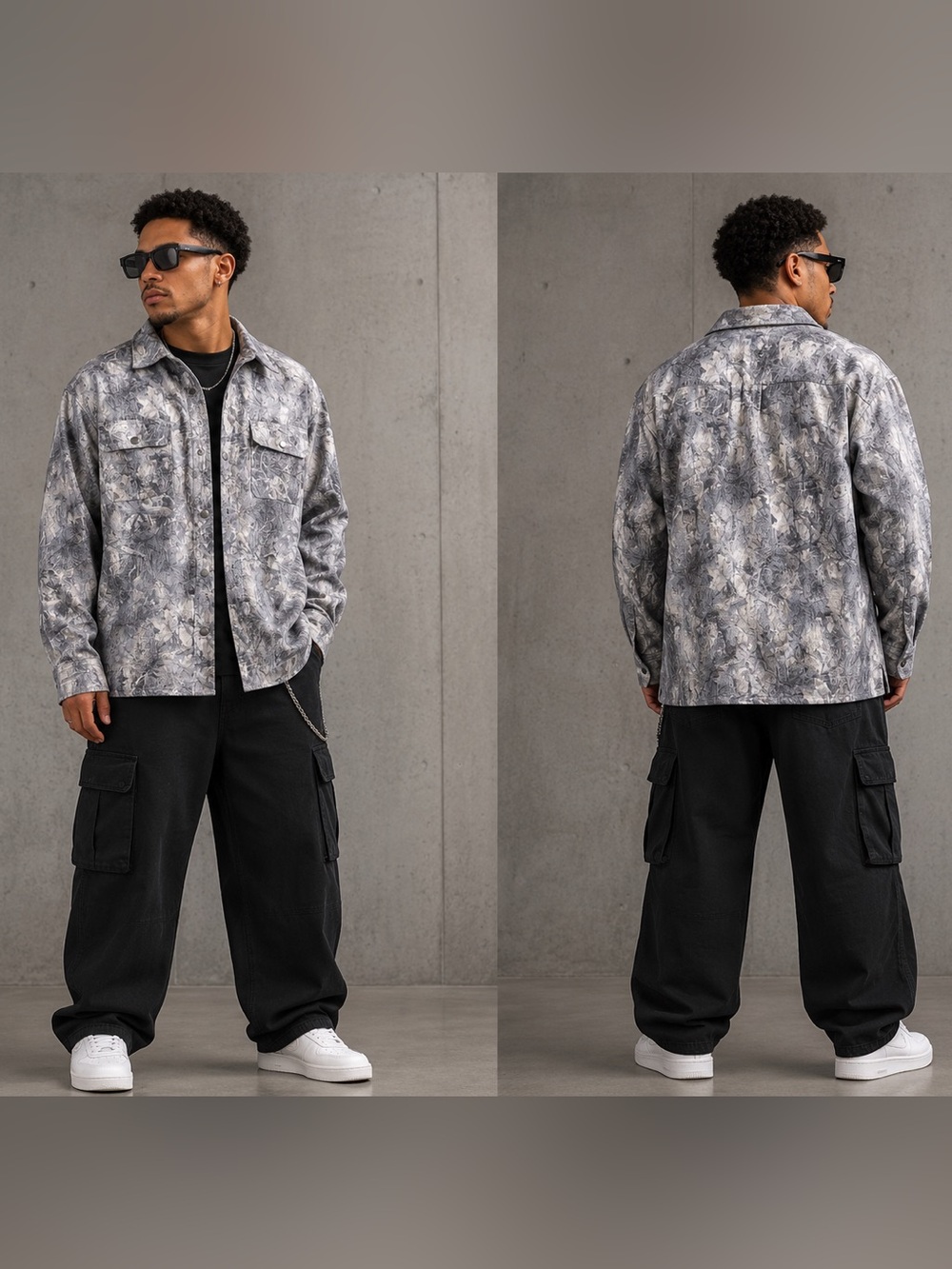 New Men's Aeropostale Camouflage Jacket with Sherpa Lining - XL